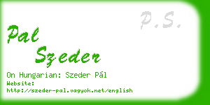 pal szeder business card